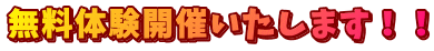 無料体験開催いたします！！